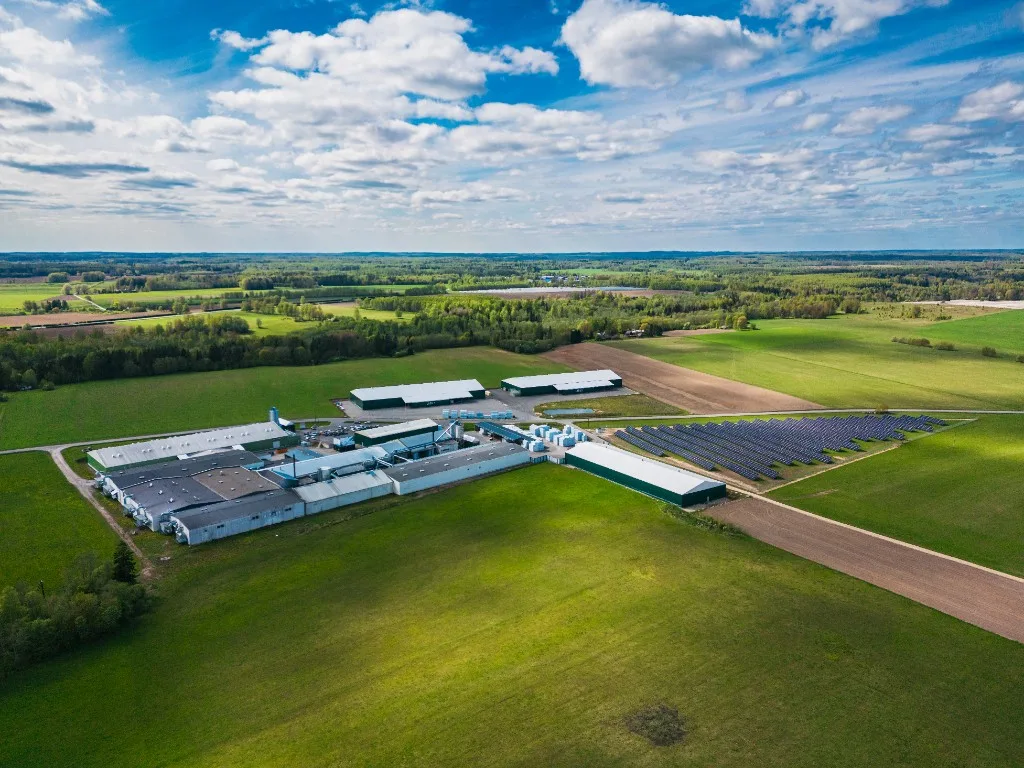 Factory aerial view