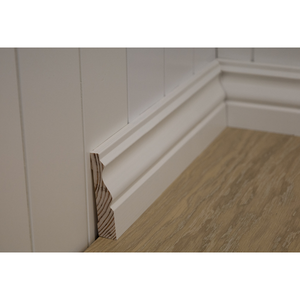 Skirting board 21×95×4400 white view 2